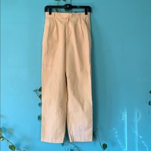 Pale yellow vintage high waisted corduroys